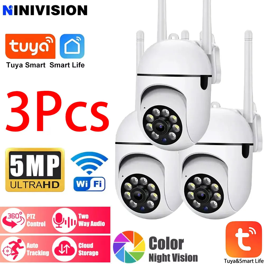 5MP Indoor-Outdoor, IP66, Wi-fi Camera--IR Night Vision and Sound.