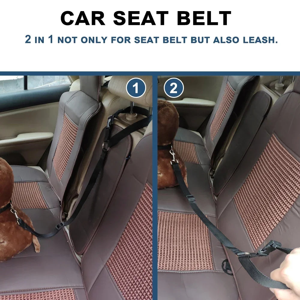 Pet Safety Car Seat-Belt, Nylon, Adjustable