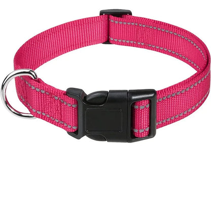 Dog Collar, Reflective, Many Color Varieties
