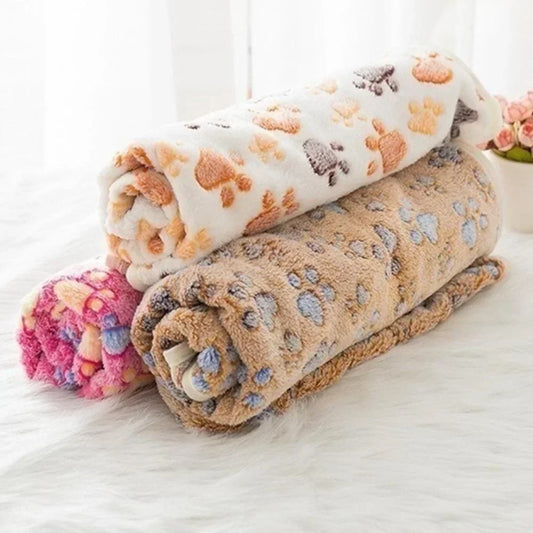 Soft, Fluffy, High-Quality Pet Blanket Cozy Cartoon Pattern Mat Warm Comfortable Blanket for Cats Dogs