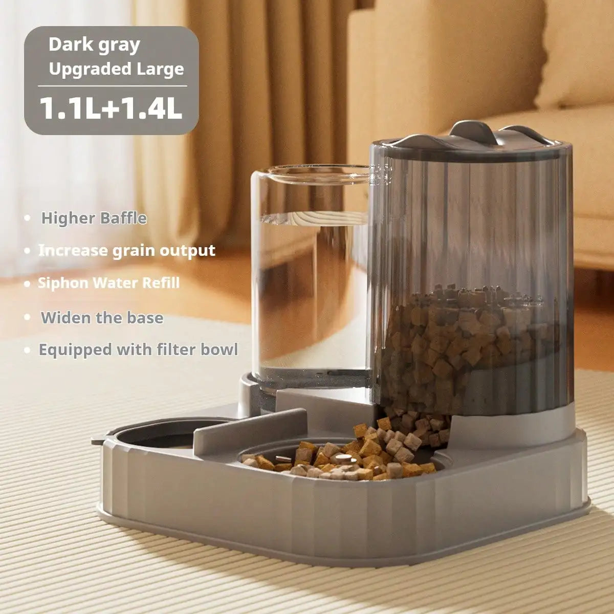 Dog And Cat 2 -in-1 Automatic Feeder And Waterer
