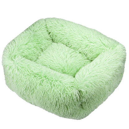 Luxury Dog Bed,  Square, Plush & Calming