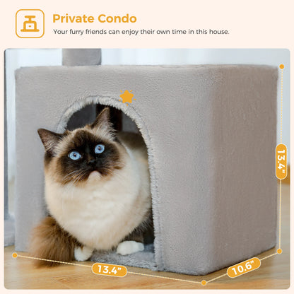 Cat tree Cat Tower for Indoor Cats with Scratching Posts & Big Hammock
