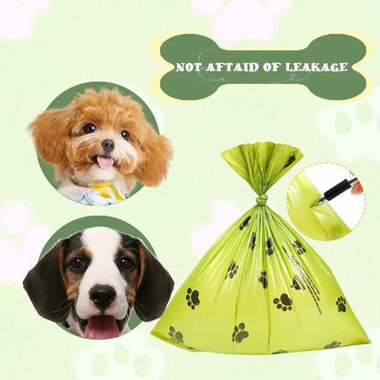 10 Rolla (15 per roll) Extra Thick Dog Poop Bags (Approx. 9"x12"), Leak-Proof Paw Print Pet Waste Bags
