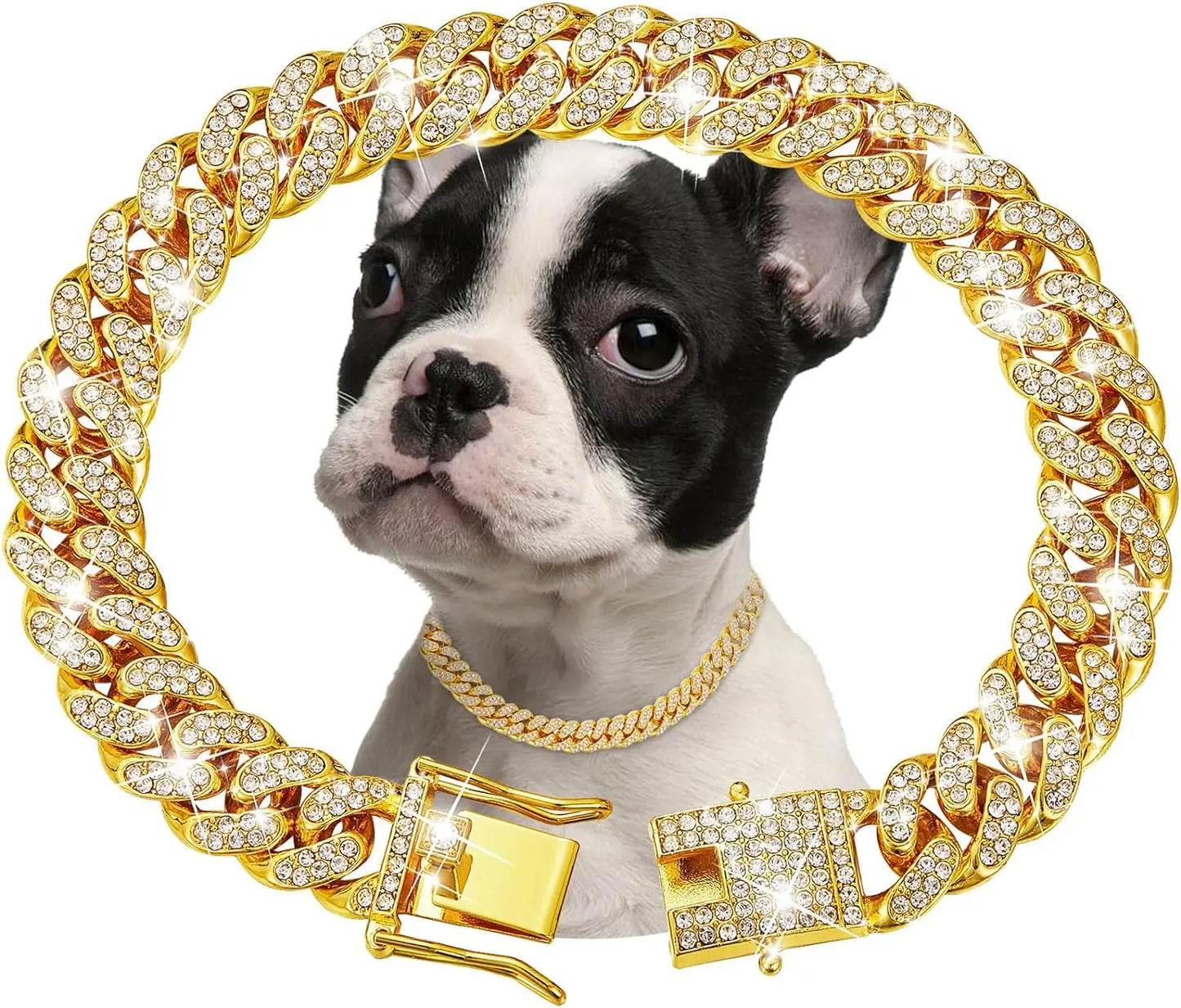 Gold Color, Luxury Pet Chain-Collar Necklace