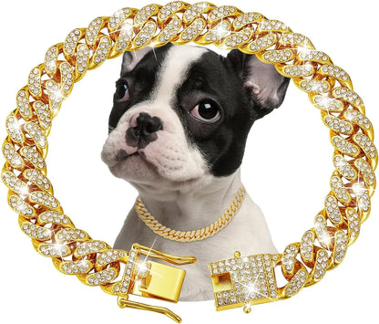 Gold Color, Luxury Pet Chain-Collar Necklace