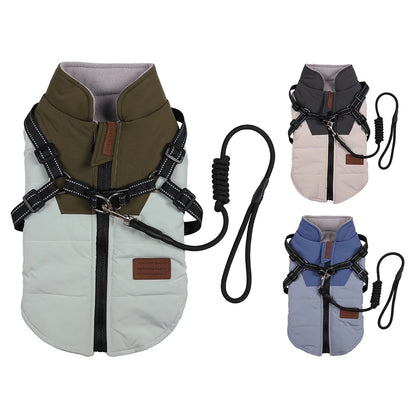Winter Pet/Dog Jacket With Harness