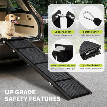 Upgraded, Folding Dog Ramp For Up To 250lbs.