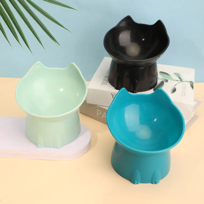 Elevated Plastic Cat Feeding Dish