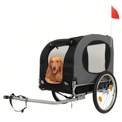 Folding, Dog Bike-Trailer With 88 LBS Payload.