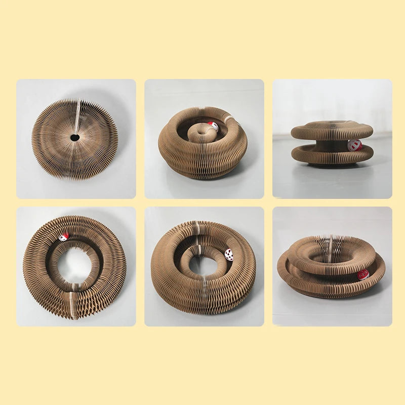 Corrugated, Cat Scratching Toy with Ball