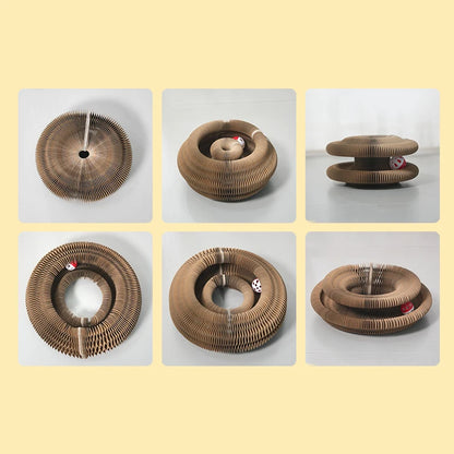 Corrugated, Cat Scratching Toy with Ball