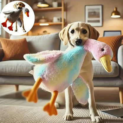 50cm Soft Colorful Duck Plush Toy. for Cats Dogs Relax Pet Companion Anxiety-Relieving Dog Buddy Energy Release Gift for Pets
