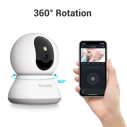 Indoor Home Monitoring-Security Camera 2K, Home Security Camera for Dog/Elder, Security Camera with One-Touch Call Update A31S-2pc