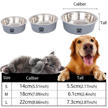 Stainless Steel Bowl with Non-Slip Rubber Base