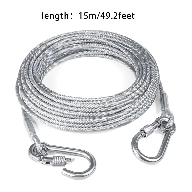 Double-headed Dog Tie Out Cable Leash