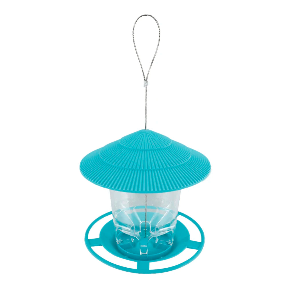 Outdoor, Bird Feeder holds over 2.5 pounds of seeds.