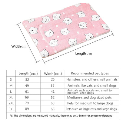 Thickened, Comfortable, Warm, Pet Sleeping Cushion-Mat.