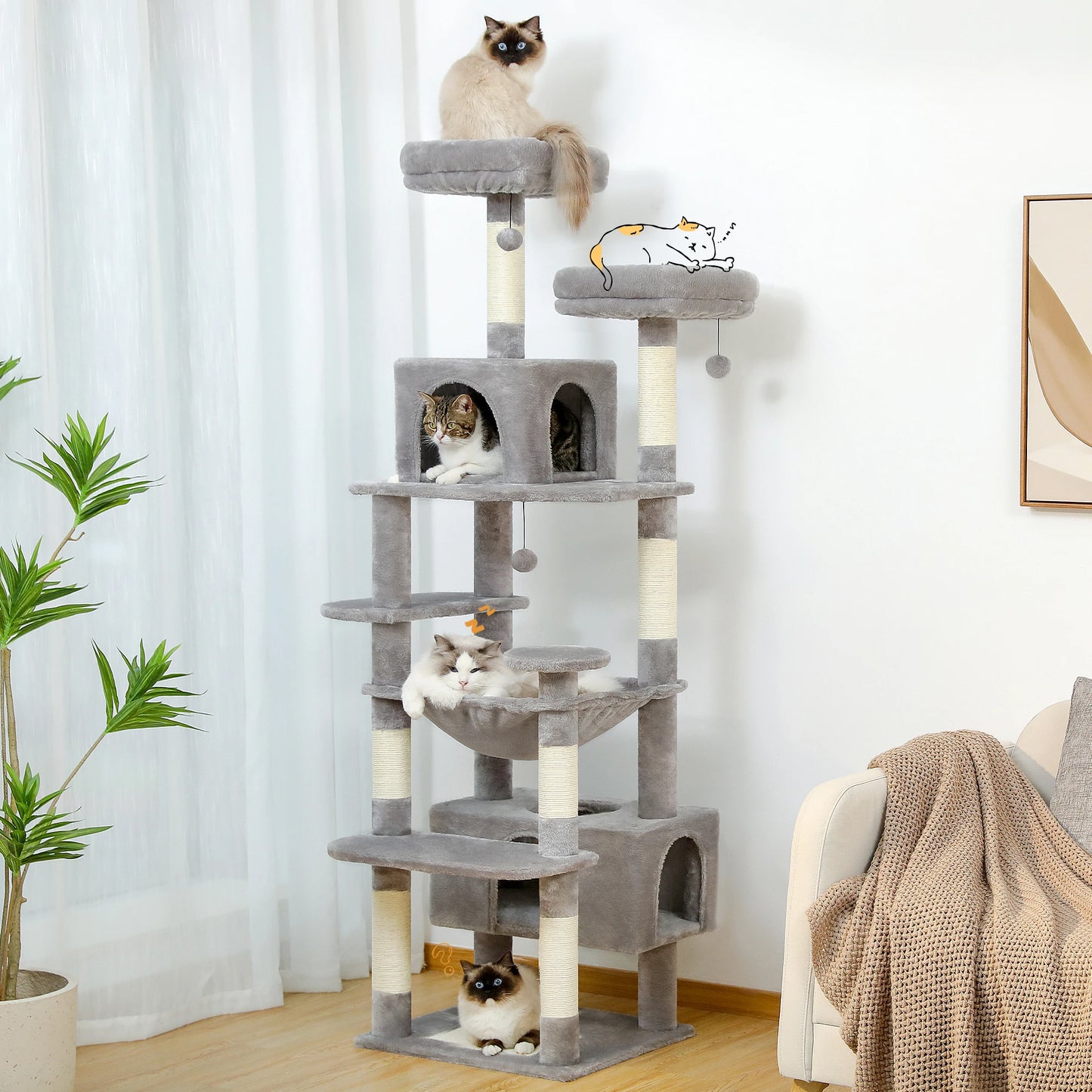 Large Cat Tree And Tower For Indoors