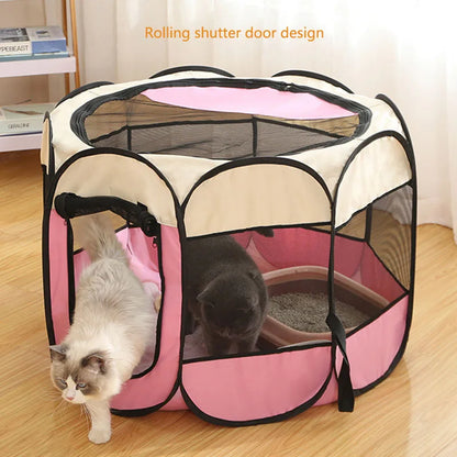 Foldable Cat & Small Dog Kennel