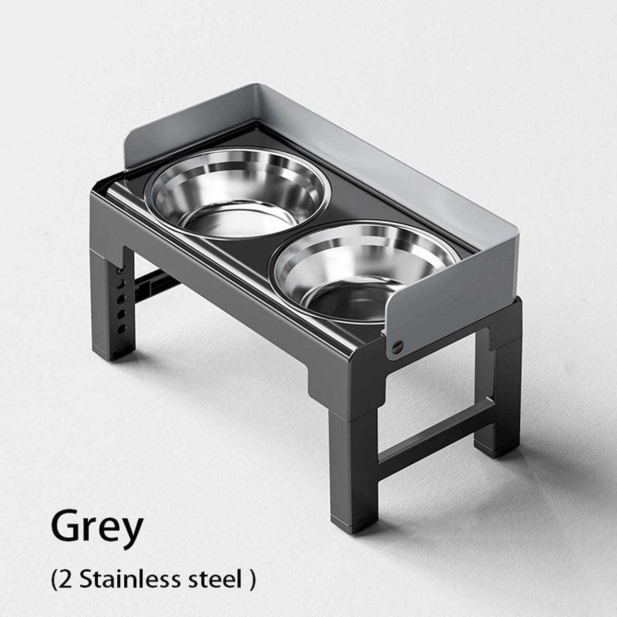Collapsible Elevated, Adjustable Stainless Dog Bowls.