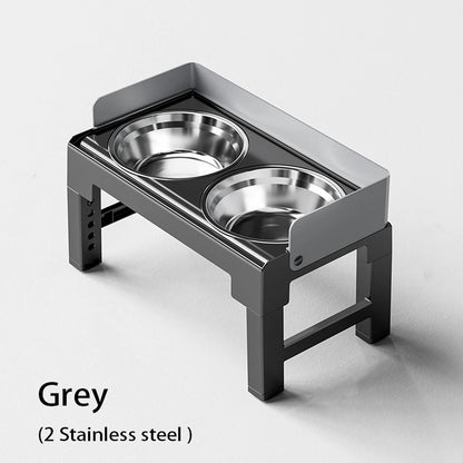 Collapsible Elevated, Adjustable Stainless Dog Bowls.