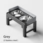 Collapsible Elevated, Adjustable Stainless Dog Bowls.