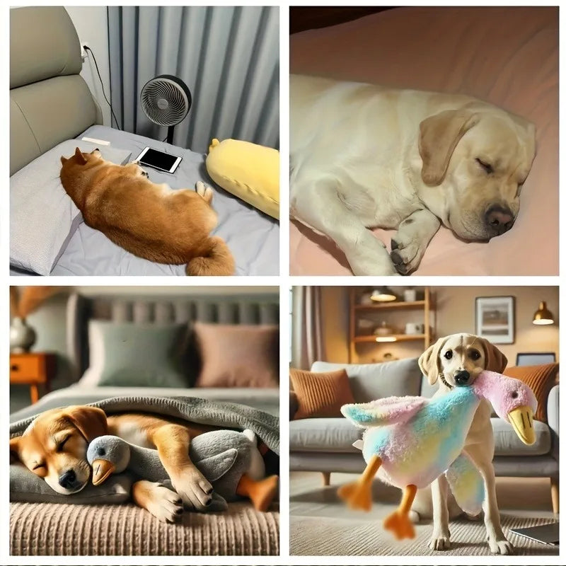 50cm Soft Colorful Duck Plush Toy. for Cats Dogs Relax Pet Companion Anxiety-Relieving Dog Buddy Energy Release Gift for Pets