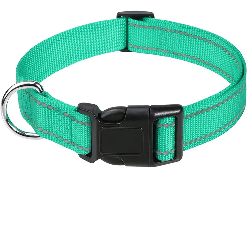 Dog Collar, Reflective, Many Color Varieties