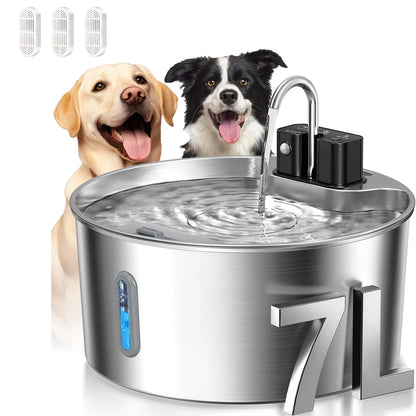 1.8 Gallon Stainless Steel Wireless Rechargeable Water Fountain