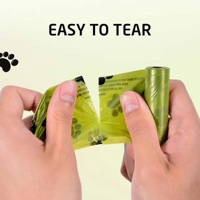 10 Rolla (15 per roll) Extra Thick Dog Poop Bags (Approx. 9"x12"), Leak-Proof Paw Print Pet Waste Bags