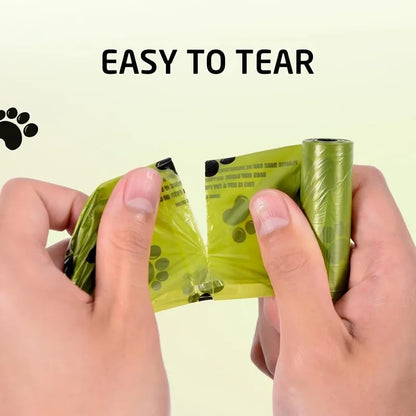 10 Rolla (15 per roll) Extra Thick Dog Poop Bags (Approx. 9"x12"), Leak-Proof Paw Print Pet Waste Bags