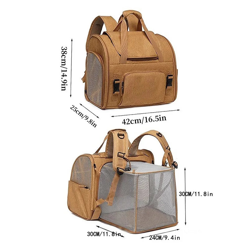 Expandable, Cat & Small Dog, Carrier Backpack With Breathable Mesh