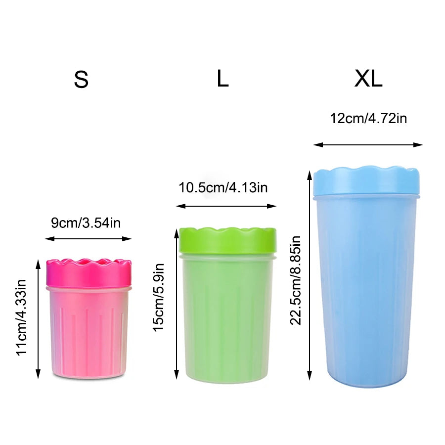 Paw & Foot Washing Cup With Silicone Brush
