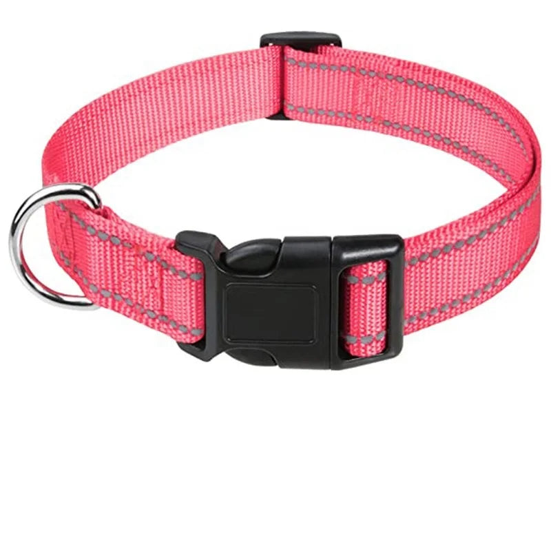 Dog Collar, Reflective, Many Color Varieties