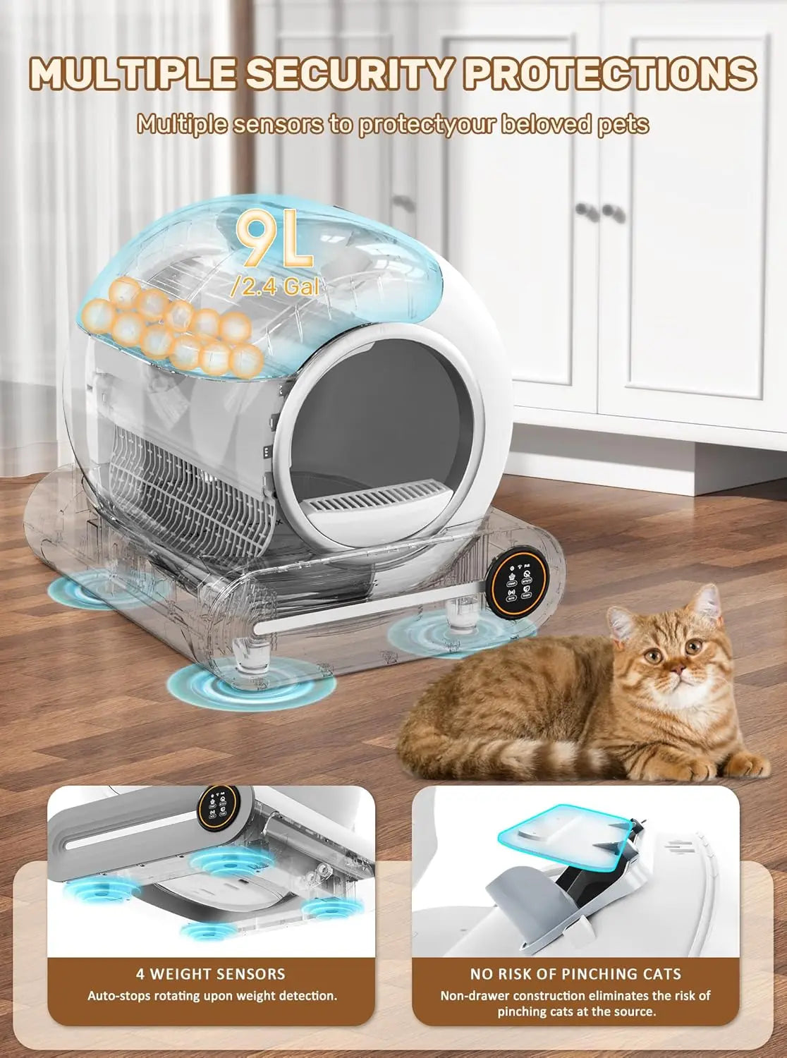 Automatic Self-Cleaning, Smart, Cat Litter Box