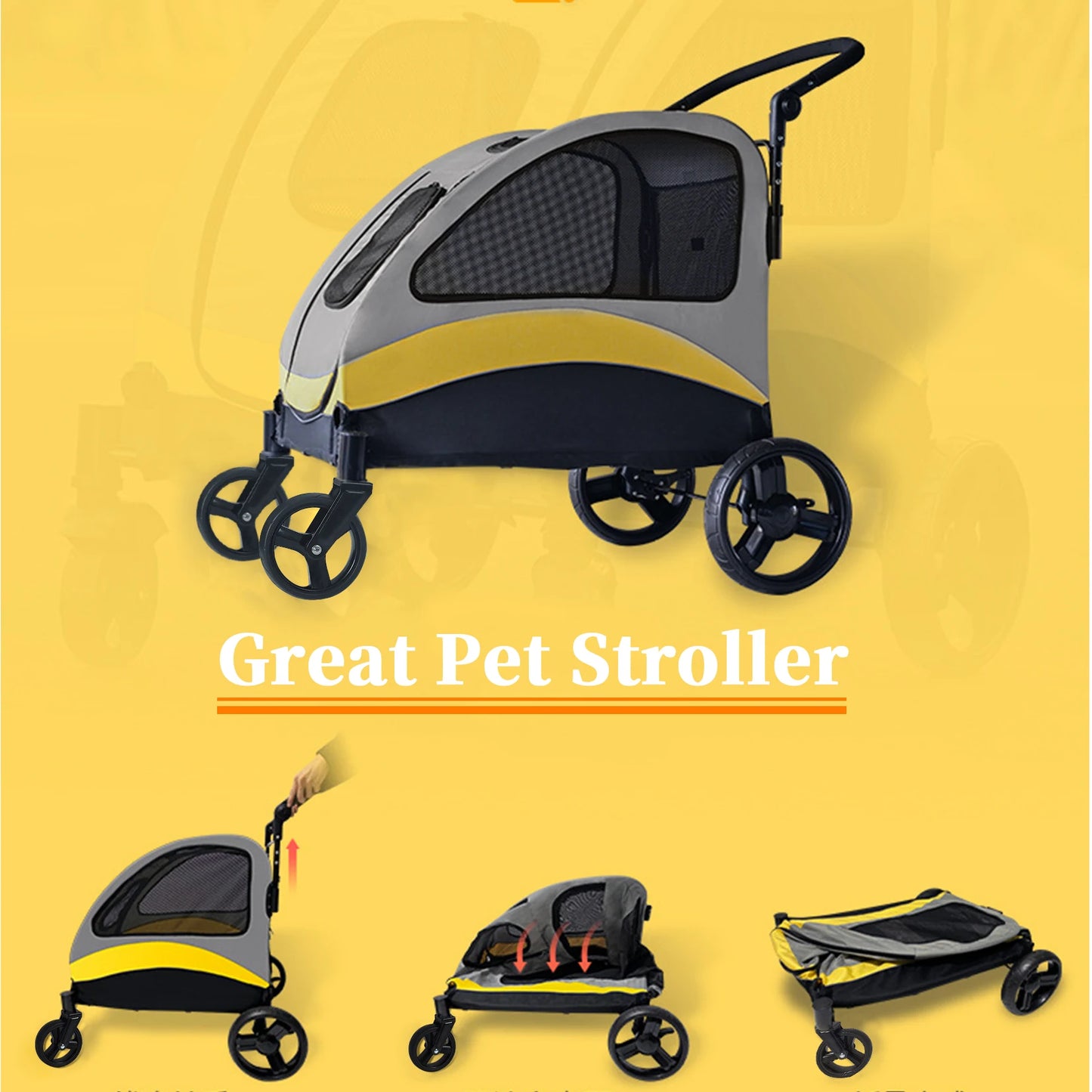 Portable Folding Stroller For Dogs