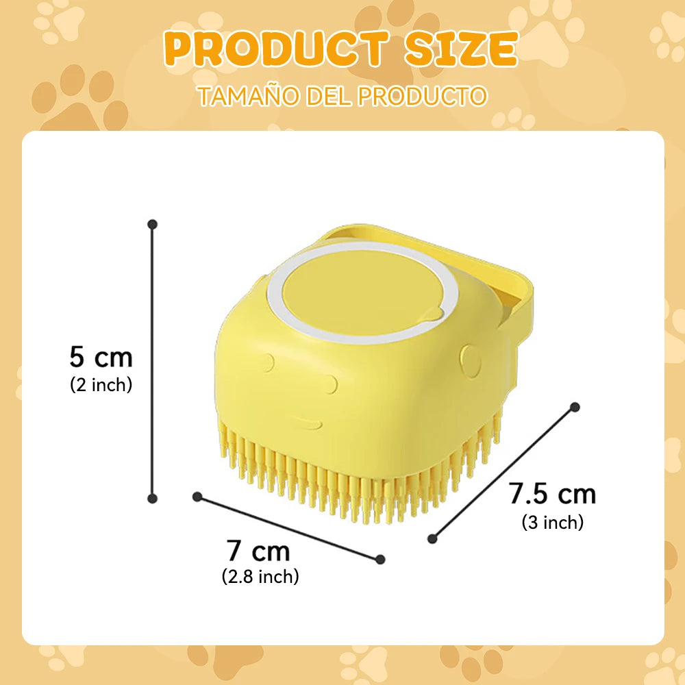Pet Bath-Brush Silicone Shampoo Scrubber