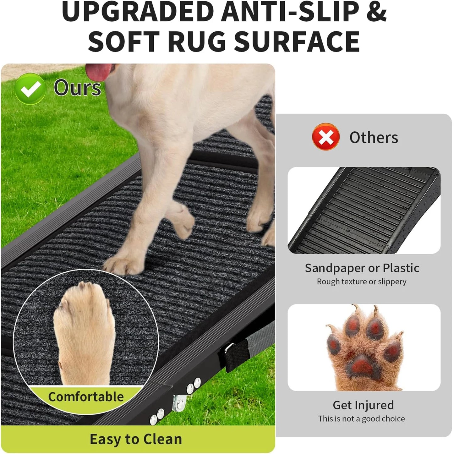 Upgraded, Folding Dog Ramp For Up To 250lbs.