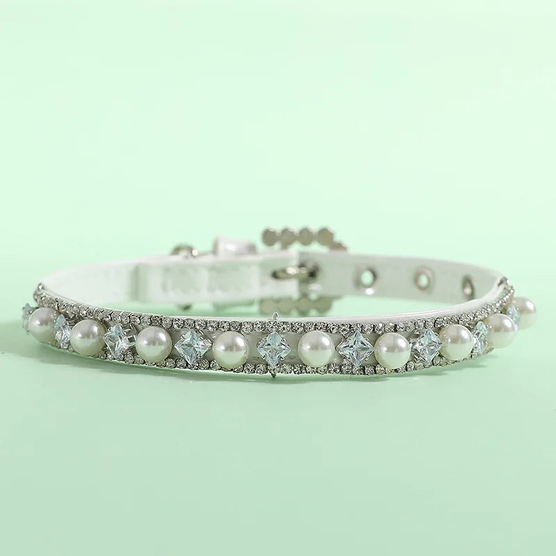 Luxury Pearl Rhinestone Collar For Cats & Small Dogs