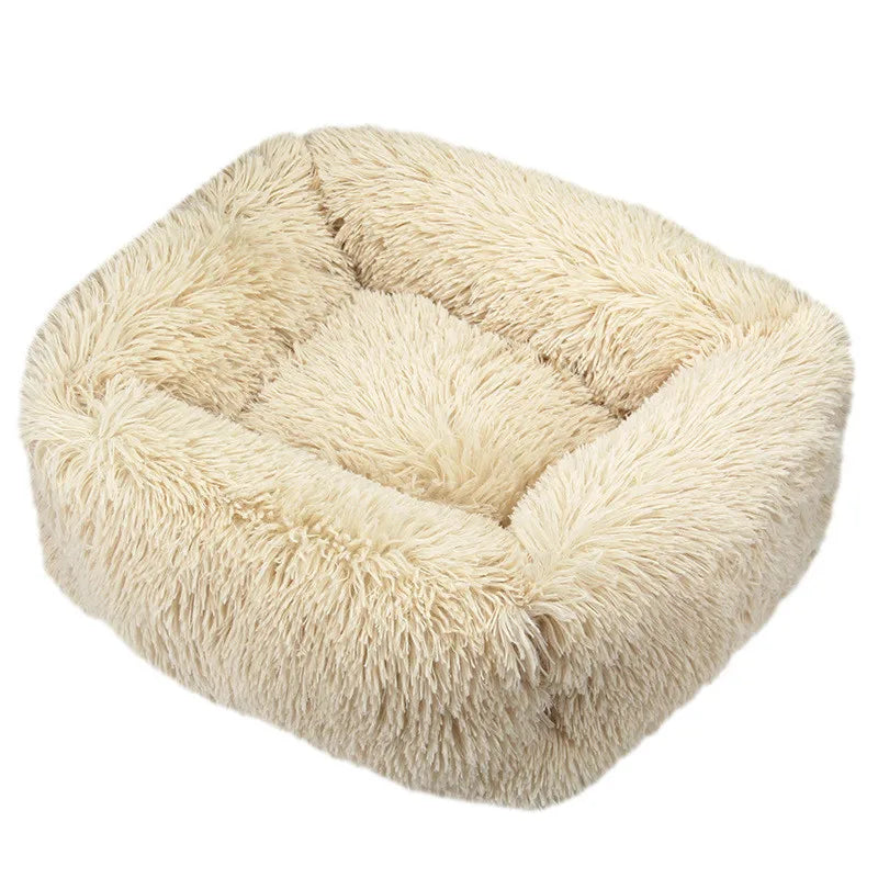 Luxury Dog Bed,  Square, Plush & Calming