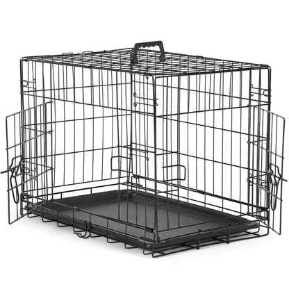 36, 42, or 48 Inch Double-Door, Folding Dog Cage.