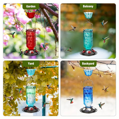 Outdoor Hummingbird Feeder, 24oz With Ant Moat