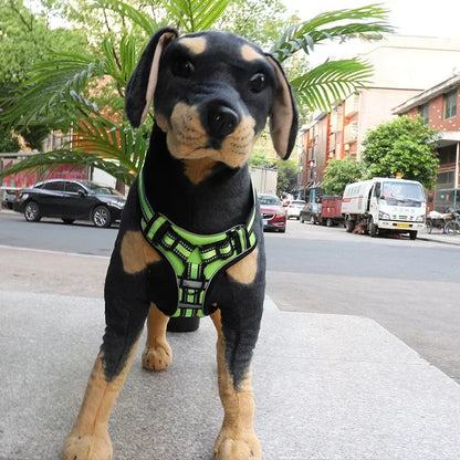 Adjustable, Reflective, Nylon Dog Harness Vest.