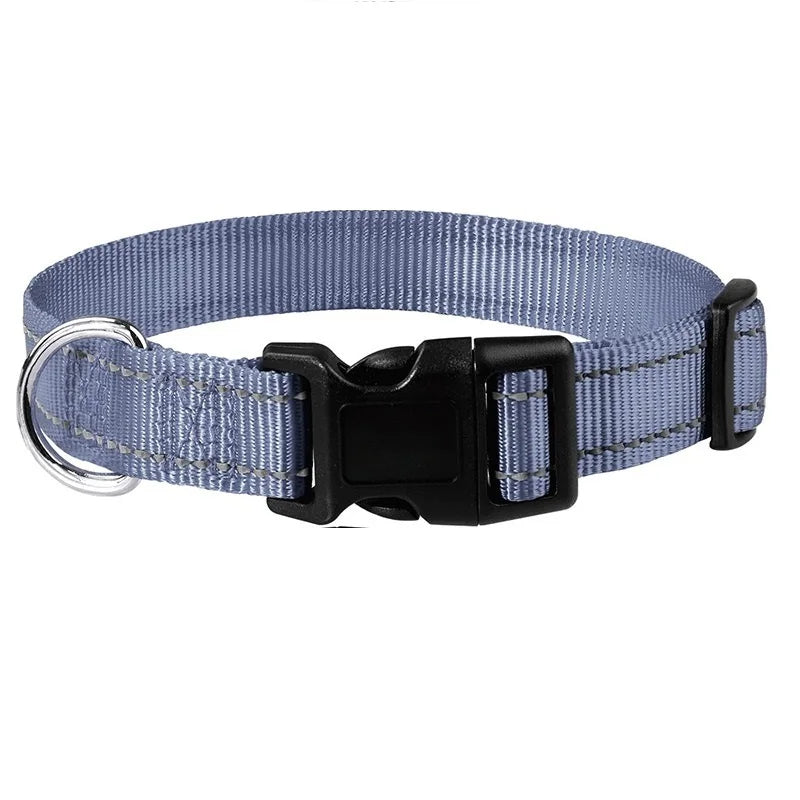 Dog Collar, Reflective, Many Color Varieties