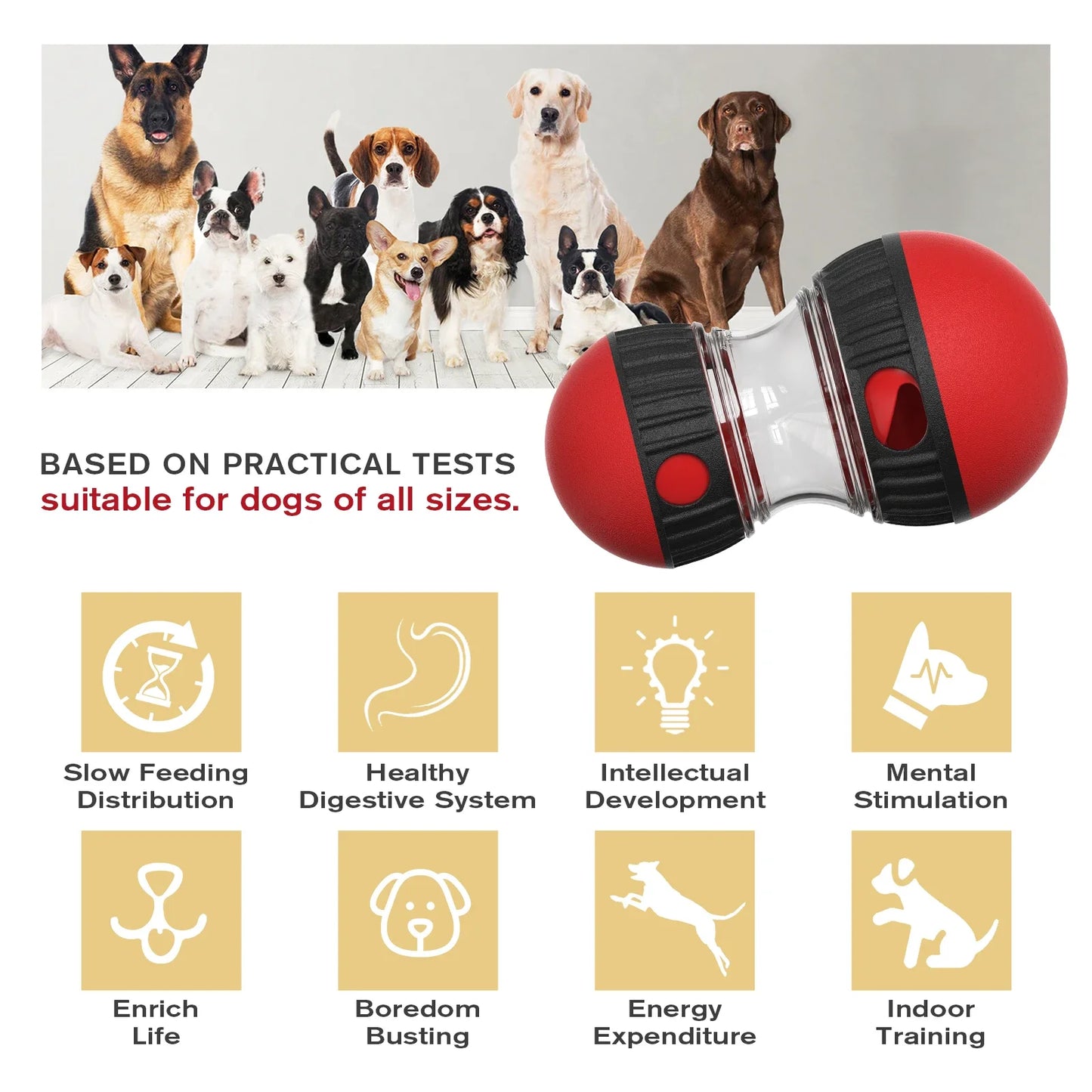 Interactive, Slow-Feeder Dog Toy.