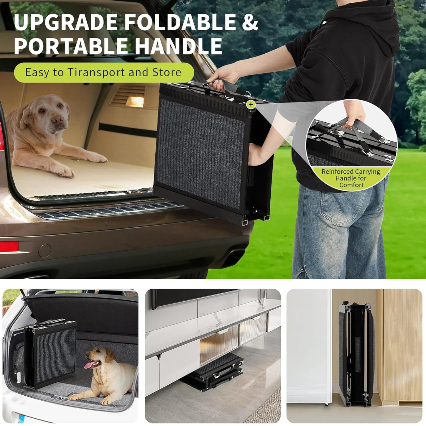 Upgraded, Folding Dog Ramp For Up To 250lbs.
