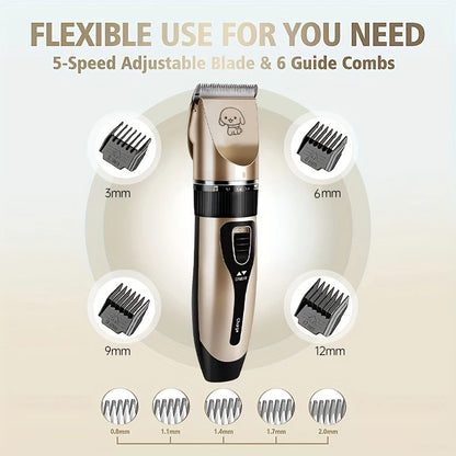 Pet-Hair, Precision Electric Trimmer Kit--Dogs, Cats, Rabbits, other Pets.