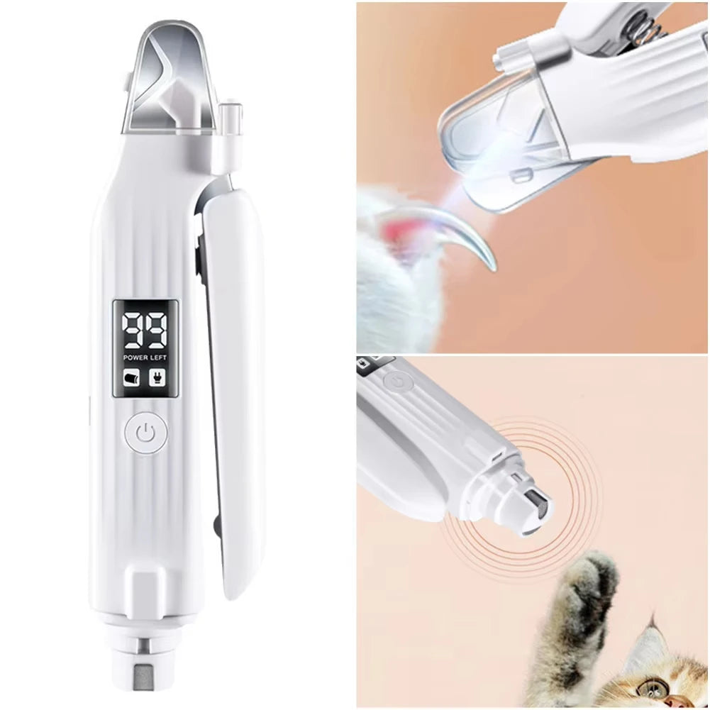 2-in-1 Electric Pet Nail Trimmer Grinder