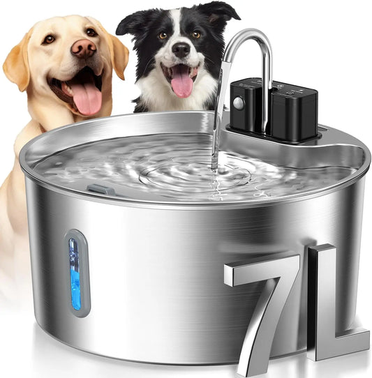 1.8 Gallon Stainless Steel Wireless Rechargeable Water Fountain